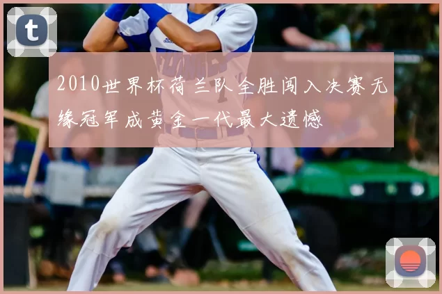 2010世界杯荷兰队全胜闯入决赛无缘冠军成黄金一代最大遗憾